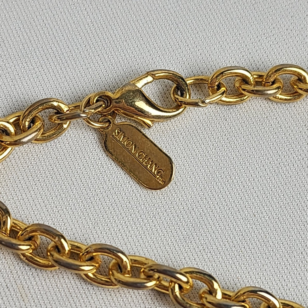 Simon Chang Gold & Cream Pendant Necklace