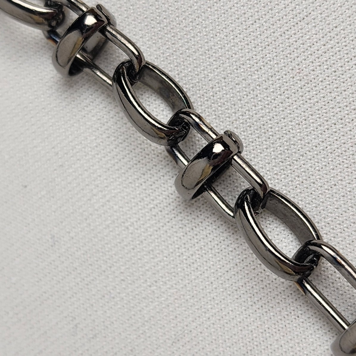 Dyrberg Kern Blue Glass Charm Black Chain Necklace