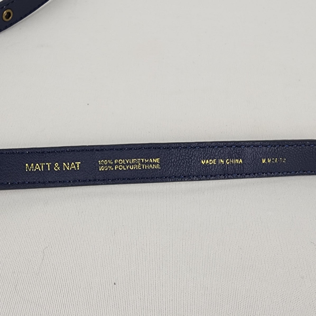 Matt & Nat Gold Hardware Vegan Leather Blue Wrap Belt Size M/L
