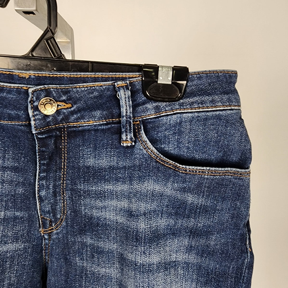 Mavi Jeans Blue Cotton Blend Bermuda Shorts Size 28