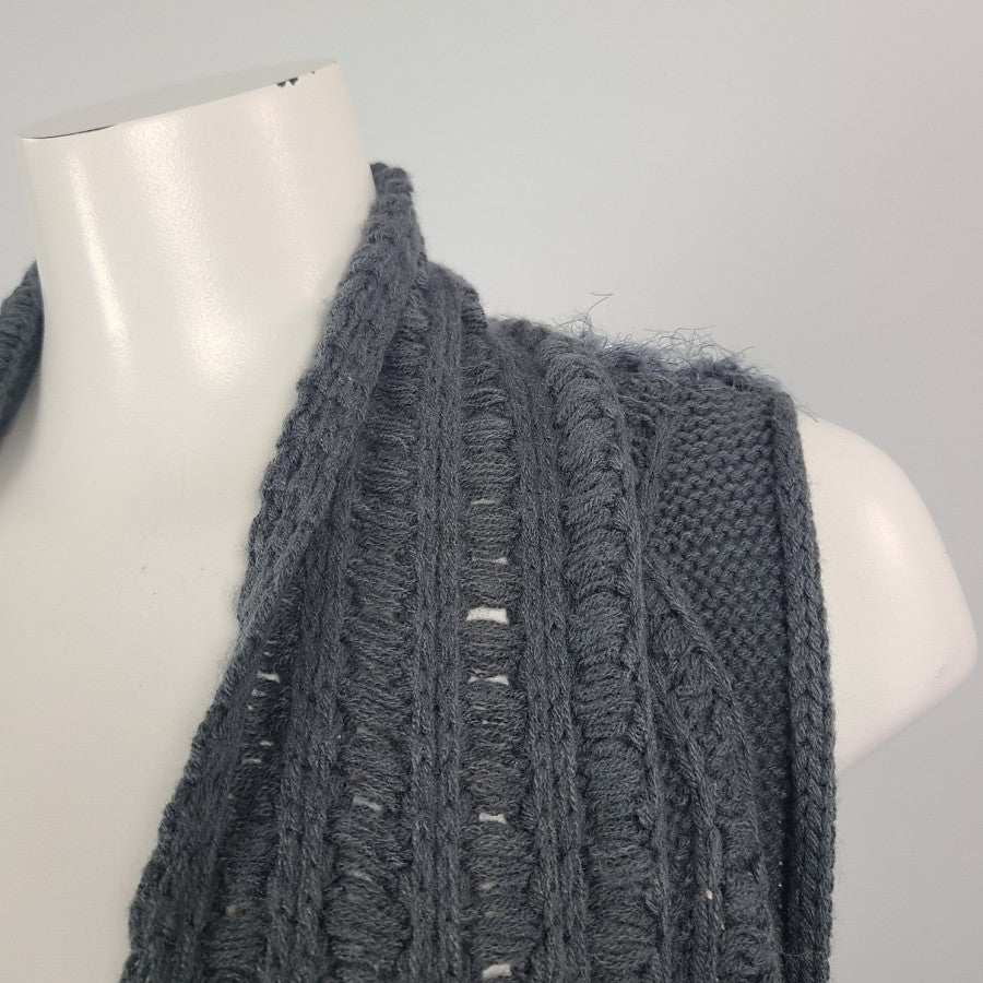 Grey Knit Wool Blend Vest Size S