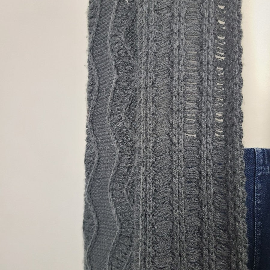 Grey Knit Wool Blend Vest Size S