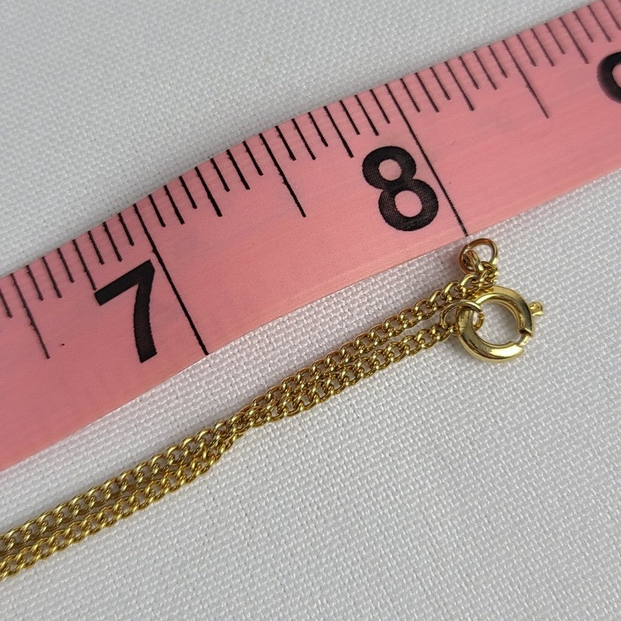 Gold Tone Rhinestone Heart Pendant Necklace