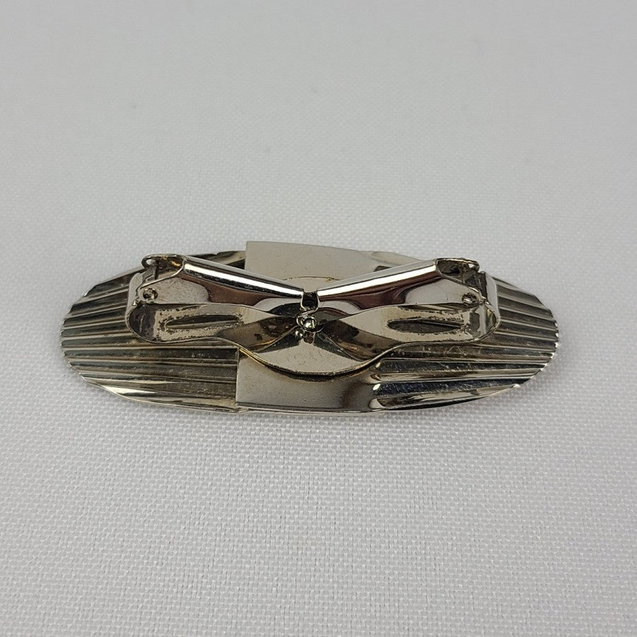 Vintage Silver Tone Scarf Clip