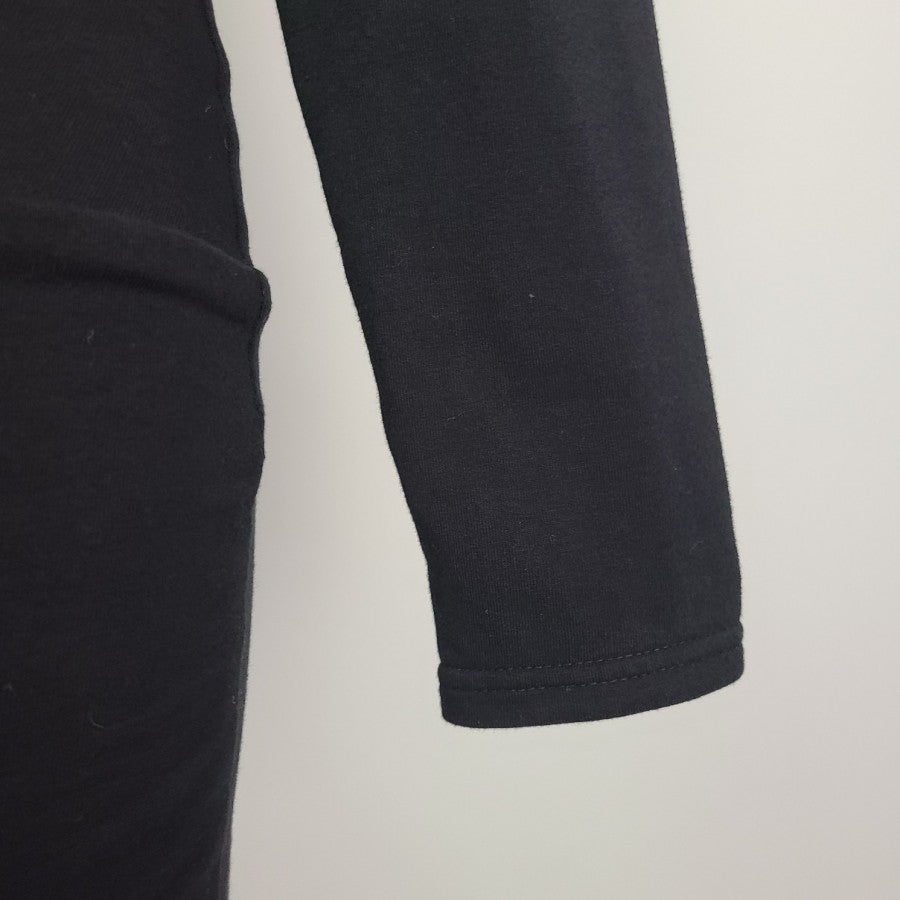 Pepe Runa Black Coton Sweatshirt Midi Dress Size S