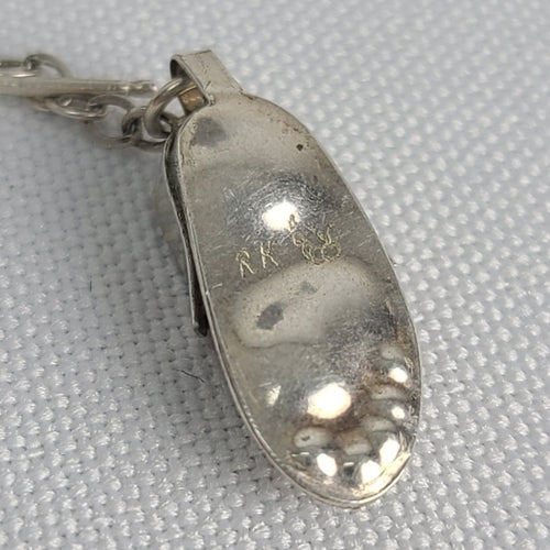 Vintage Sterling Silver Ballet Slipper Dangle Earrings