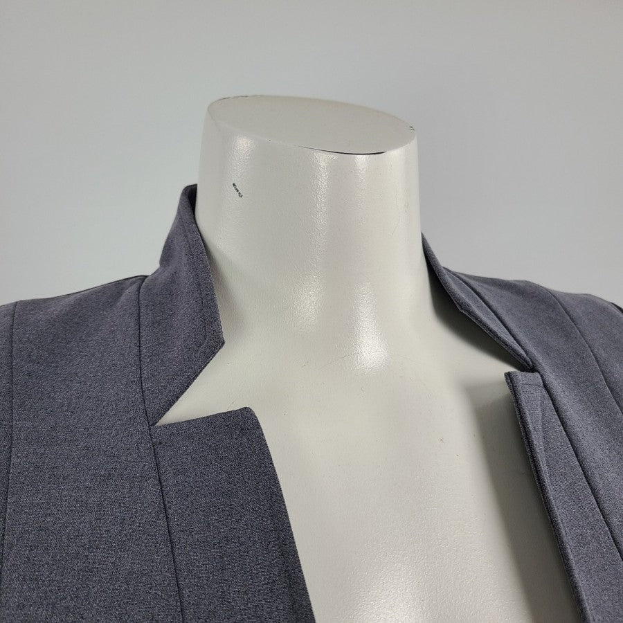 Grey Notched Collar One Button Blazer Size S