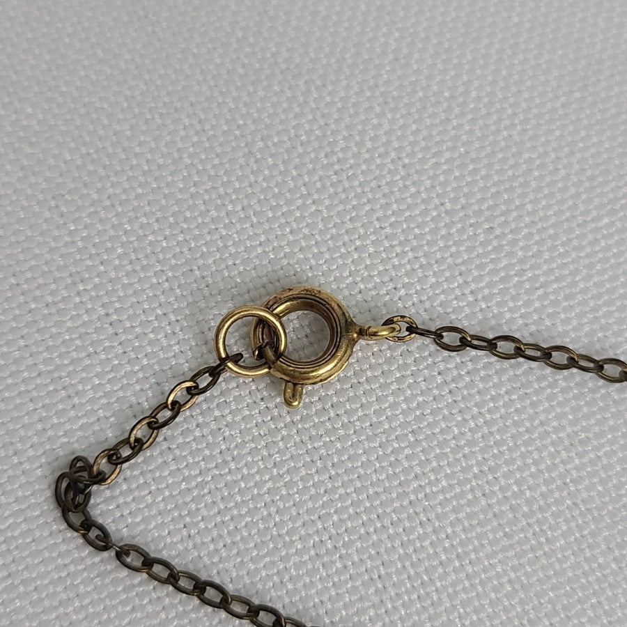 Vintage Gold Tone Locket Pendant Chain Necklace