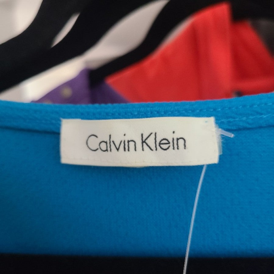 Calvin Klein Blue Cut Out Top Size S/M