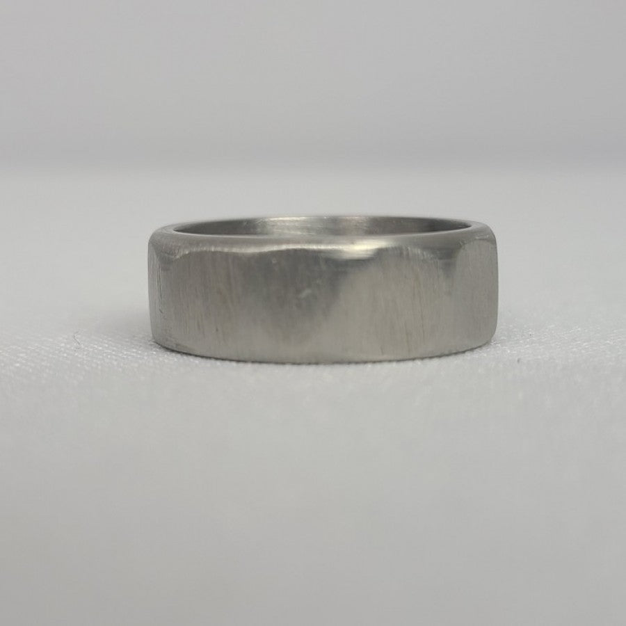Stainless Steel Silver Ring Size 8.5