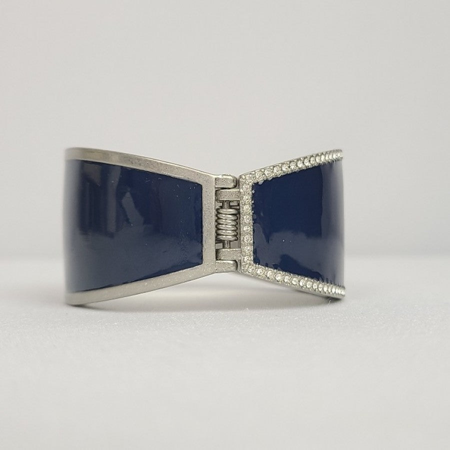 Lia Sophia Navy Blue Silver Hinge Bracelet