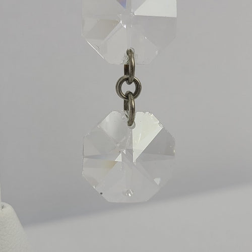 Vintage Glass Chandelier Clip On Earrings