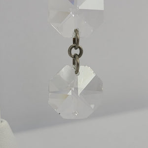 Vintage Glass Chandelier Clip On Earrings