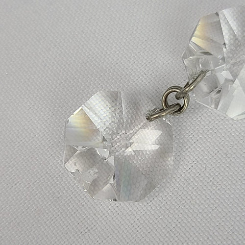 Vintage Glass Chandelier Clip On Earrings
