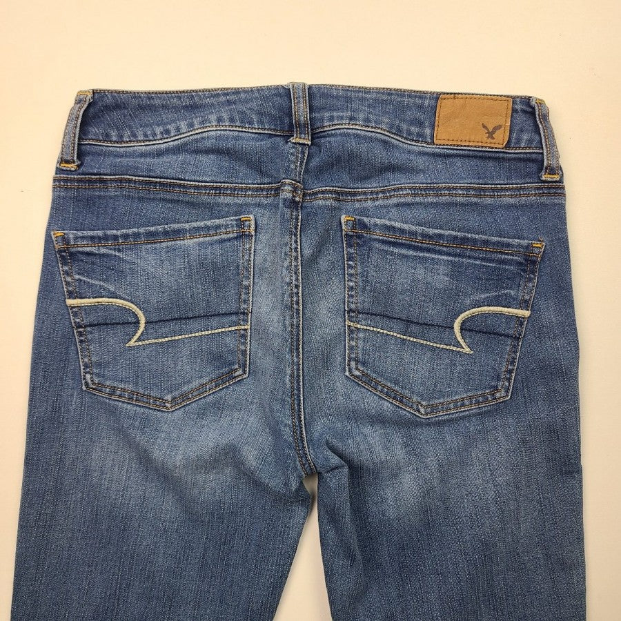 American Eagle Outfitters Super Stretch Jegging Distressed Ankle Jeans Size 4