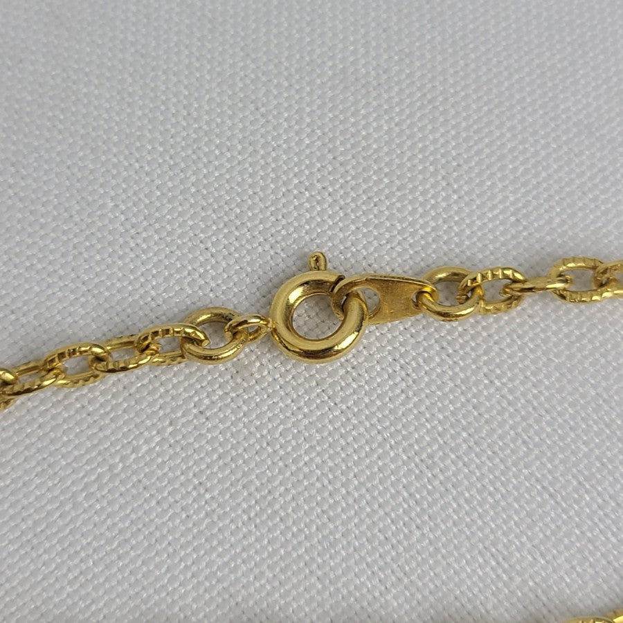 Vintage Gold Chandelier Pendant Long Necklace