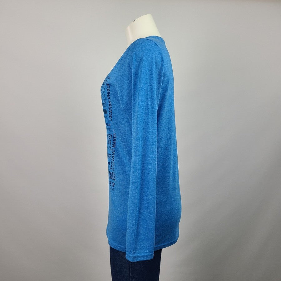 Elevate Blue Long Sleeve T-Shirt Size M Role Model Inspirational