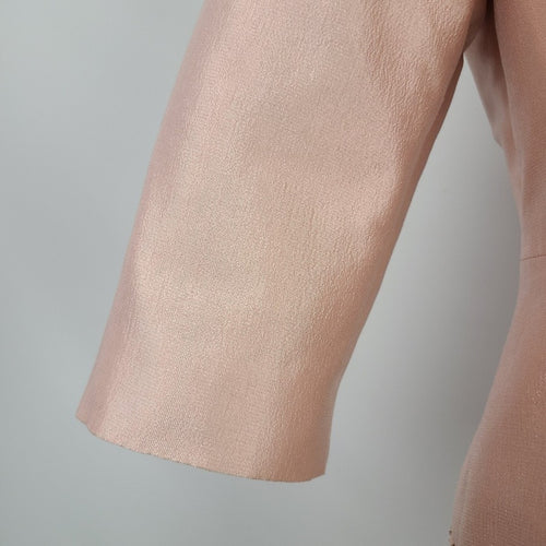 Adrianna Papell Occasions Pink Silk Dress & Blazer Size M