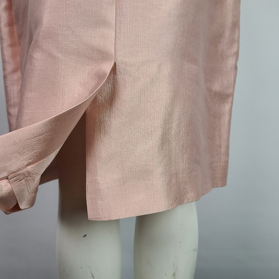 Adrianna Papell Occasions Pink Silk Dress & Blazer Size M