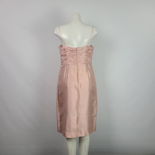 Adrianna Papell Occasions Pink Silk Dress & Blazer Size M