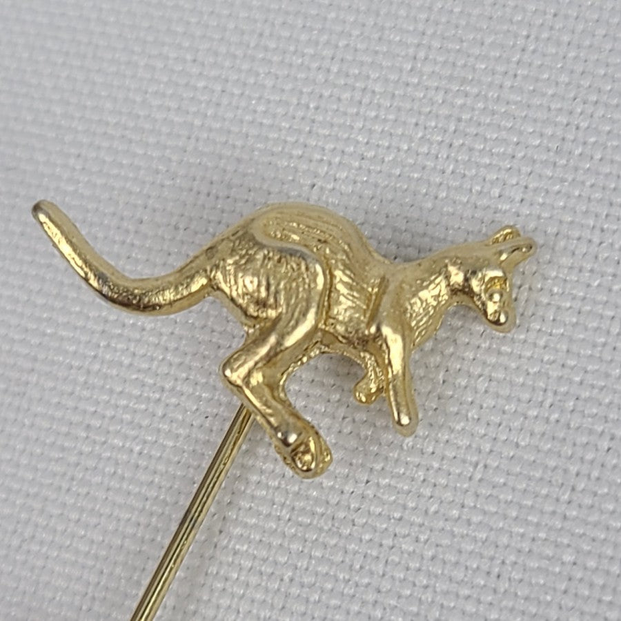 Vintage Kangaroo Stick Pin Gold Tone