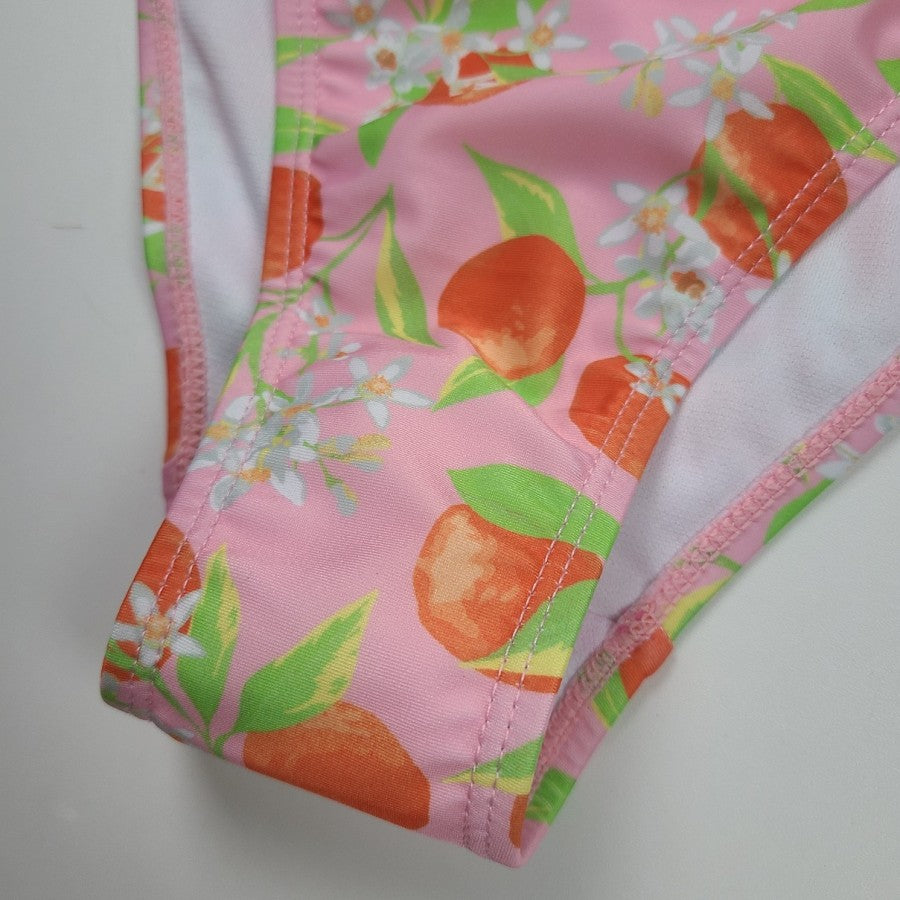 LA LA Swim Orange Blossom Ruffle Bikini Size XL 2 Piece Swim Suit