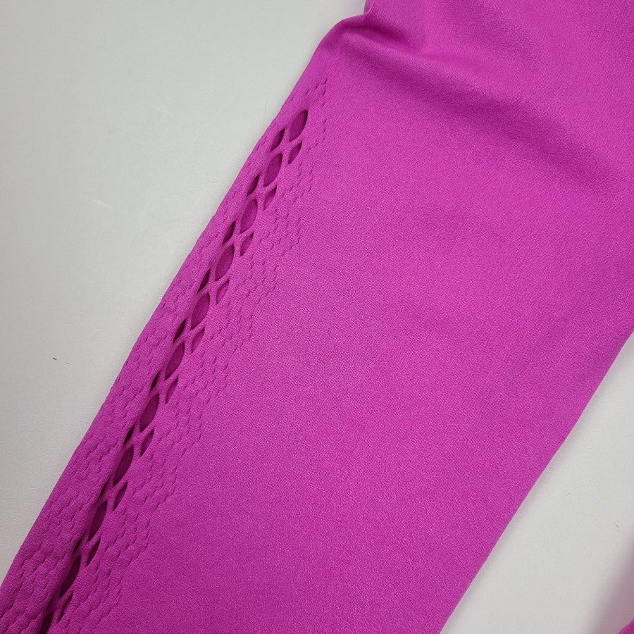 Sculp Knit Purple High Waisted Cut Out Leggings Size S