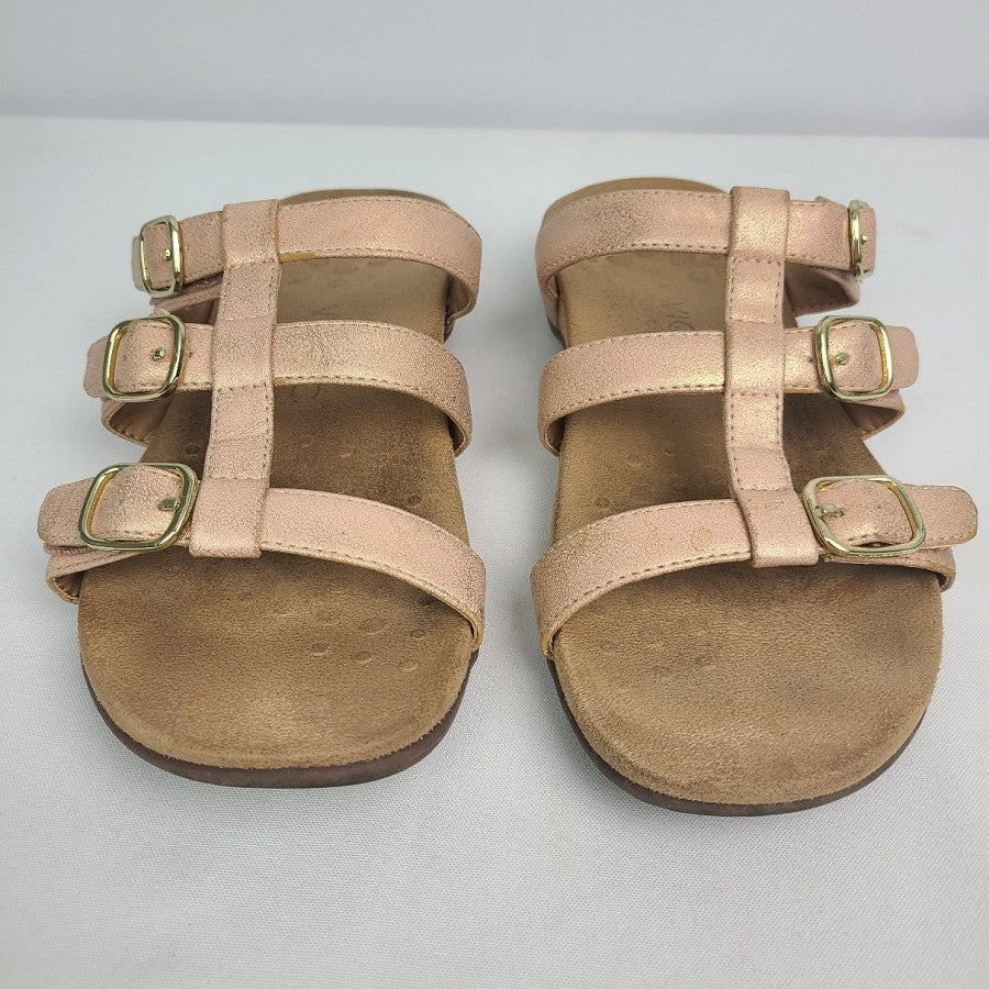 Vionic Metallic Pink Strappy Sandals Size 8