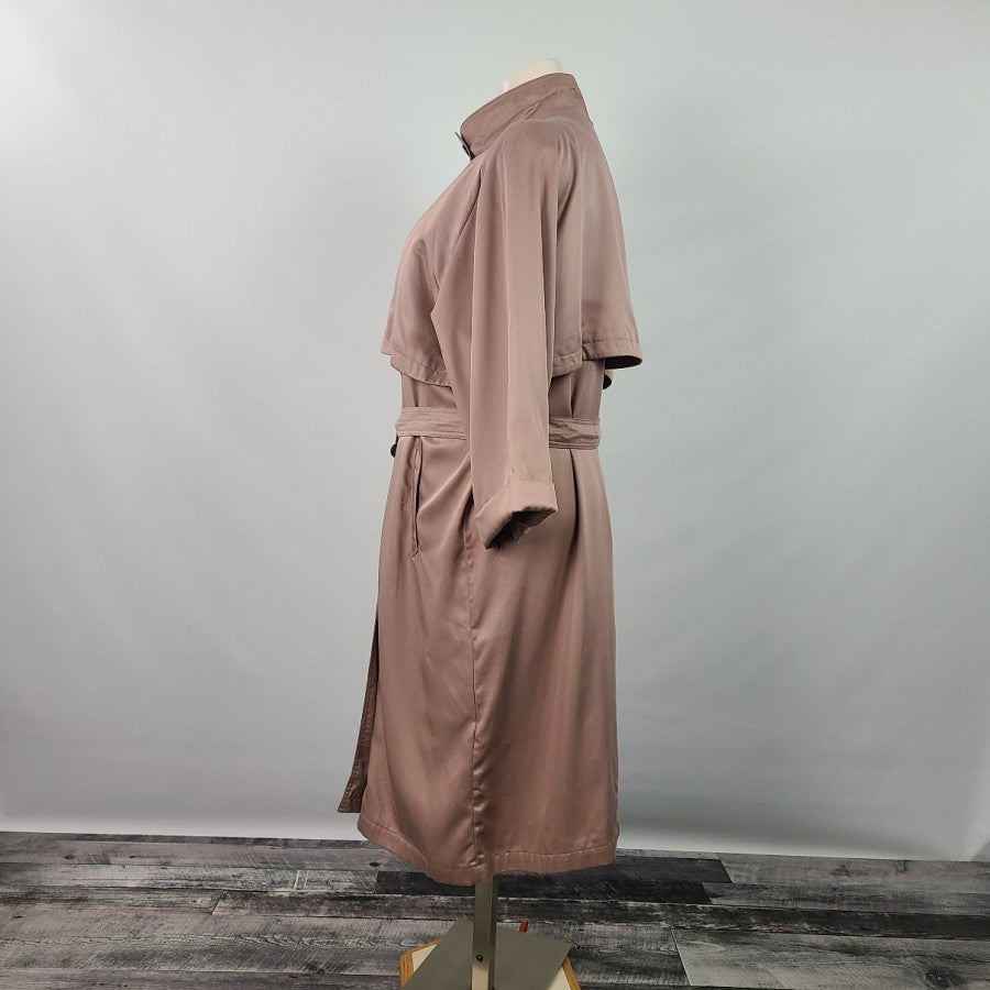 asos Pink Long Trench Coat Size 26