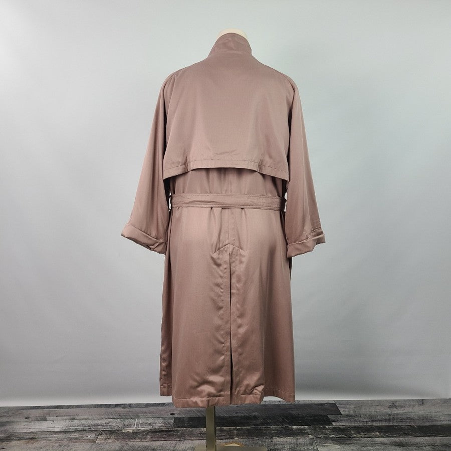 asos Pink Long Trench Coat Size 26