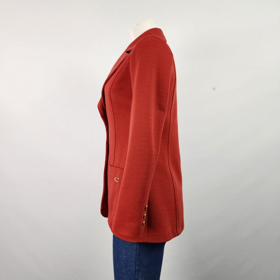 Vintage Tan Jay Orange Wool Blazer Jacket Size M