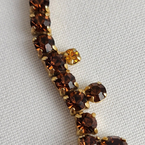 Hattie Carnegie Smoky Topaz Large Cabochon Necklace Earring Set