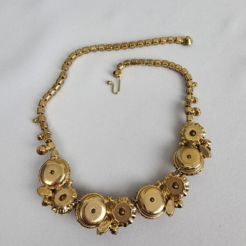 Hattie Carnegie Smoky Topaz Large Cabochon Necklace Earring Set