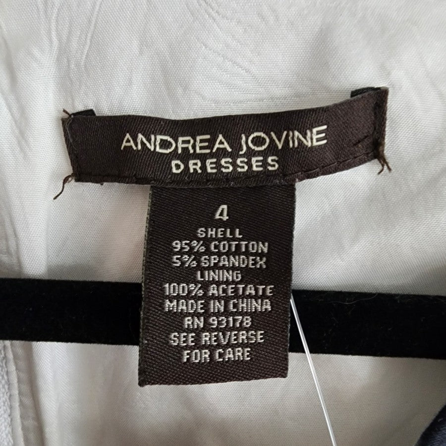 Andrea Jovine Black Tye Dye Shift Dress Size 4