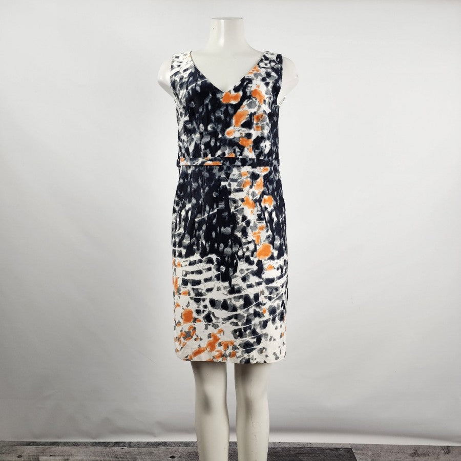 Andrea Jovine Black Tye Dye Shift Dress Size 4