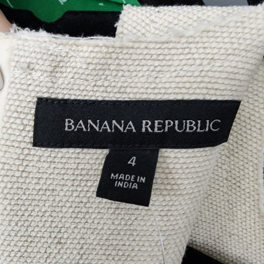 Banana Republic Cream Cotton Peplum Dress Size 4