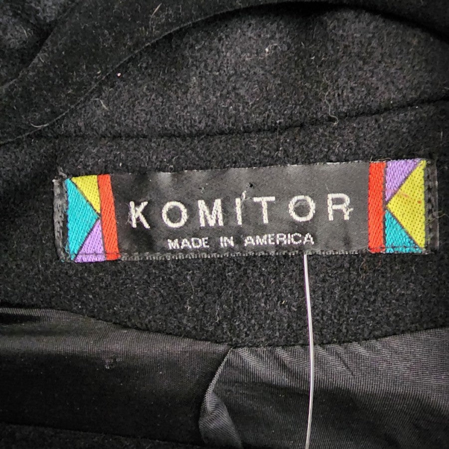 Vintage 80s Komitor Color Block Wool Button Up Jacket Size L/XL