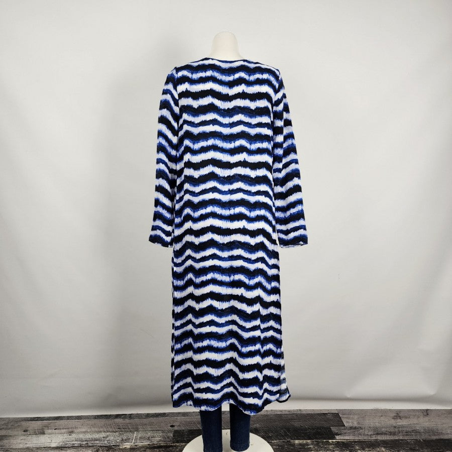 Reitmans Blue Tye Dye Long Cardigan Size S/M
