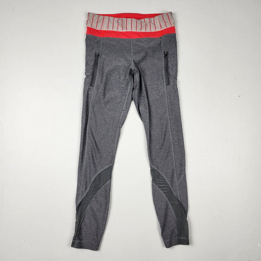 Lululemon Grey & Coral Cropped Leggings Size 4