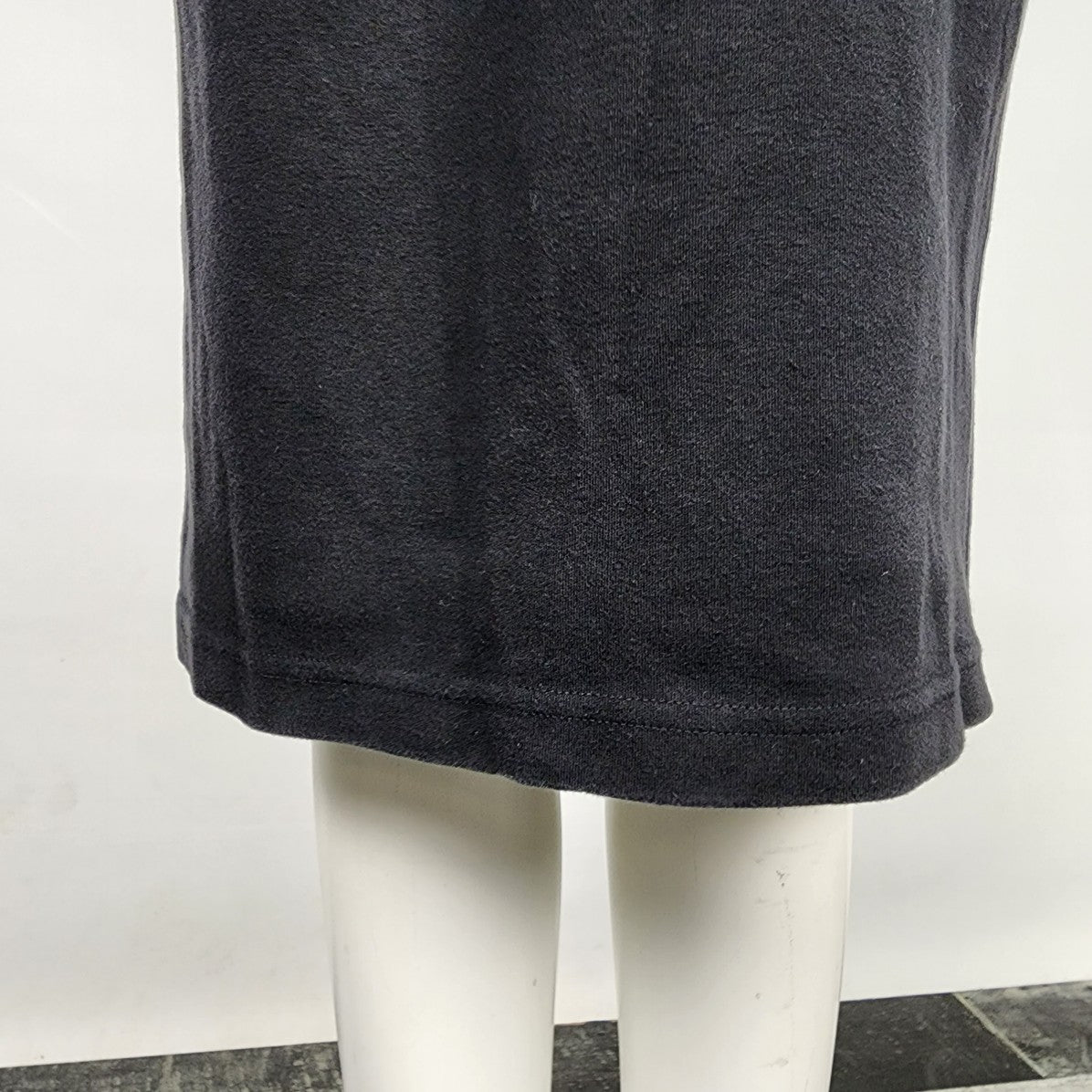 Vintage Plexus Black Cotton Sweat Shirt Dress Size L