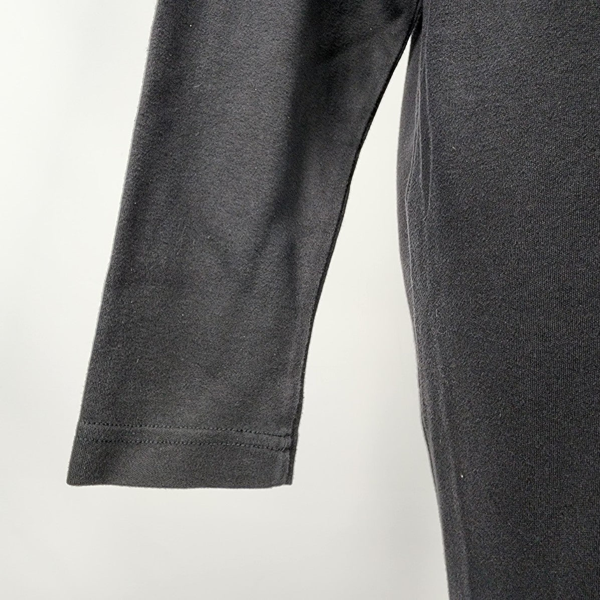 Vintage Plexus Black Cotton Sweat Shirt Dress Size L