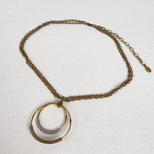 Bayer SF Bronze Necklace Multi Tone Pendant Chain