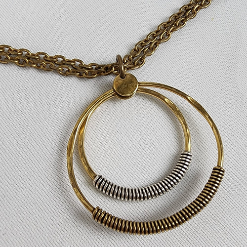 Bayer SF Bronze Necklace Multi Tone Pendant Chain