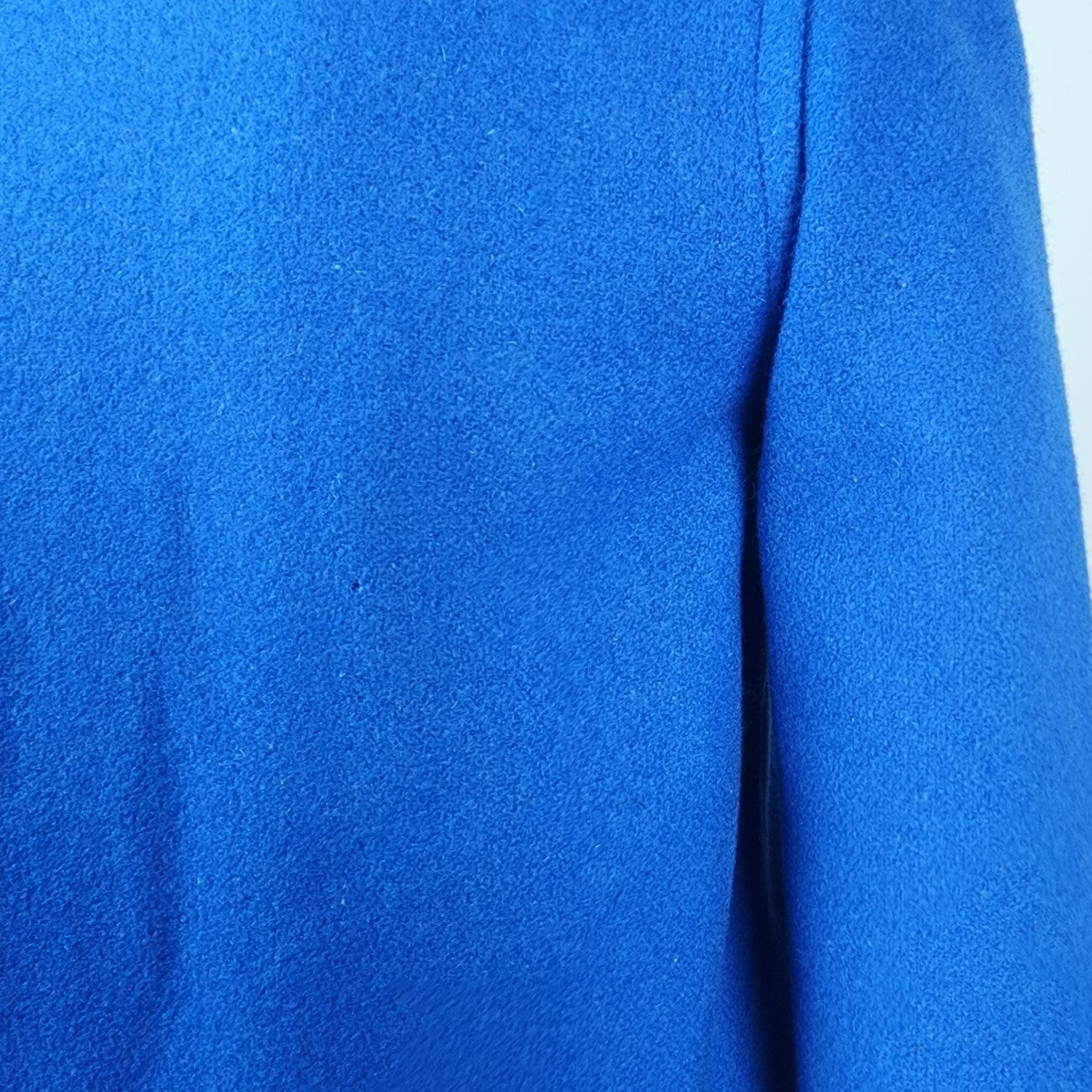 Vintage Sears Blue Wool Coat Puff Sleeve Peacoat Size L/XL