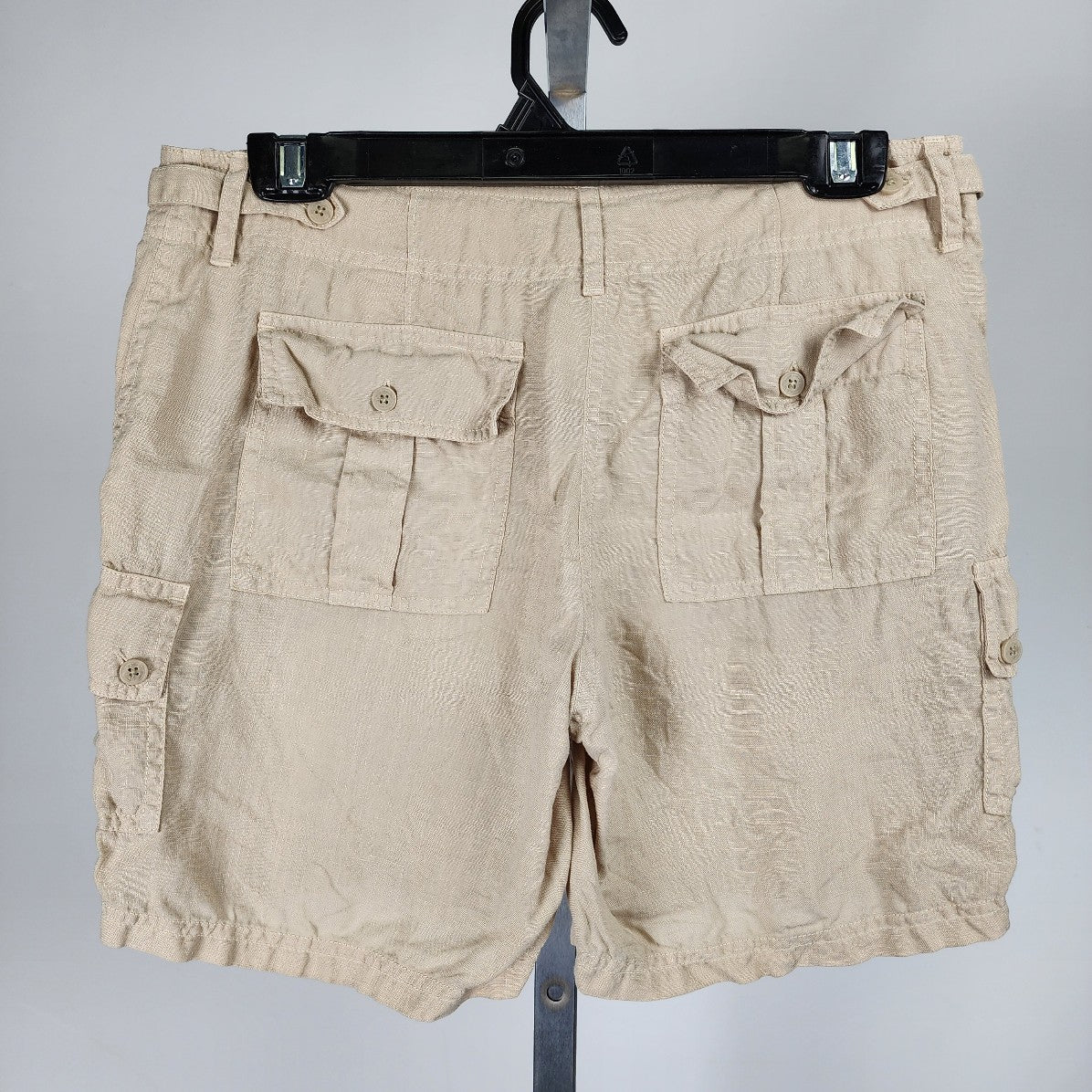 Tommy Bahama Beige Linen Cargo Shorts Size 6