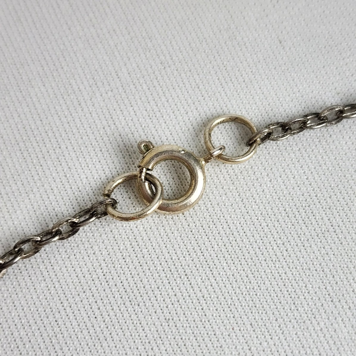 Handmade Silverware Faux Pearl Pendant Silver Chain Necklace