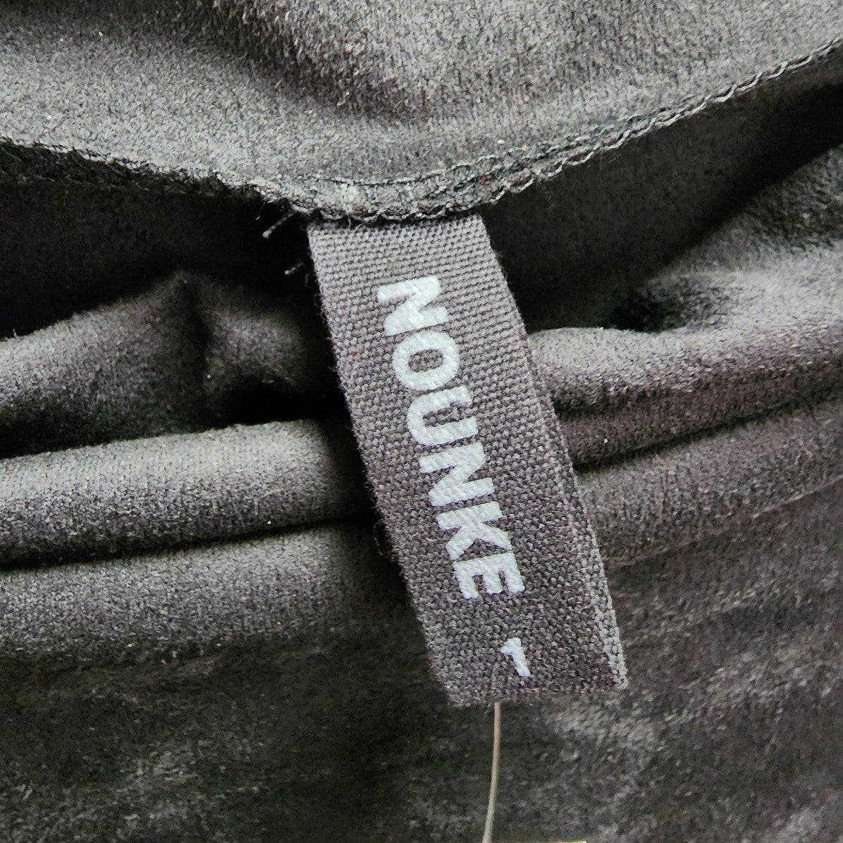Nounke Black Faux Suede 3/4 Sleeve Dress Size M/L