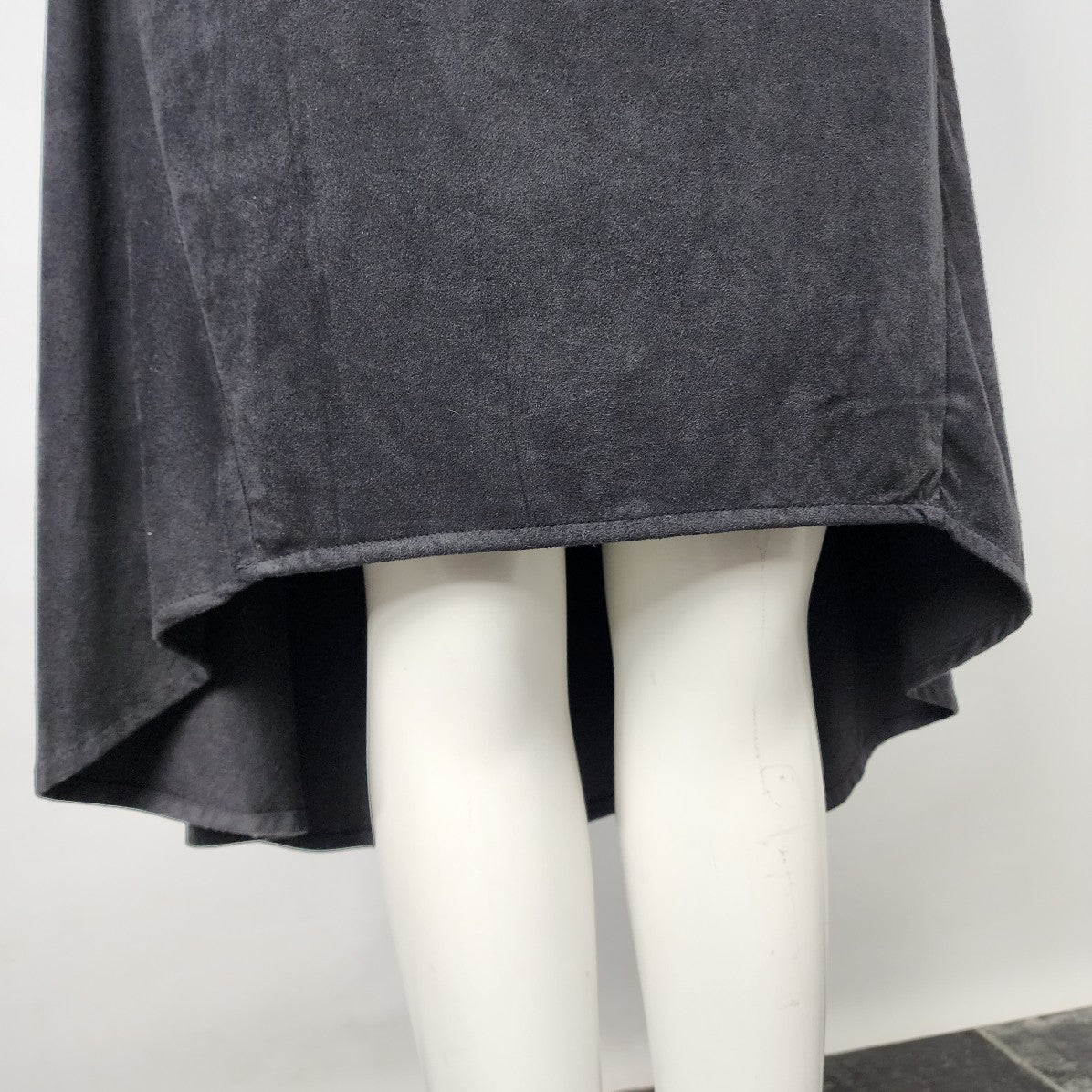 Nounke Black Faux Suede 3/4 Sleeve Dress Size M/L
