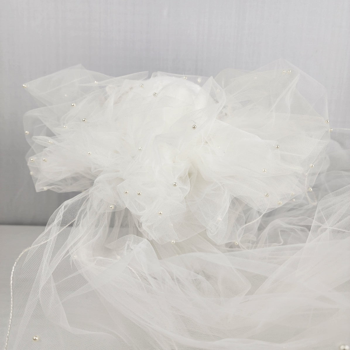 Vintage Beaded Sequined Floral Crystal Wedding Veil