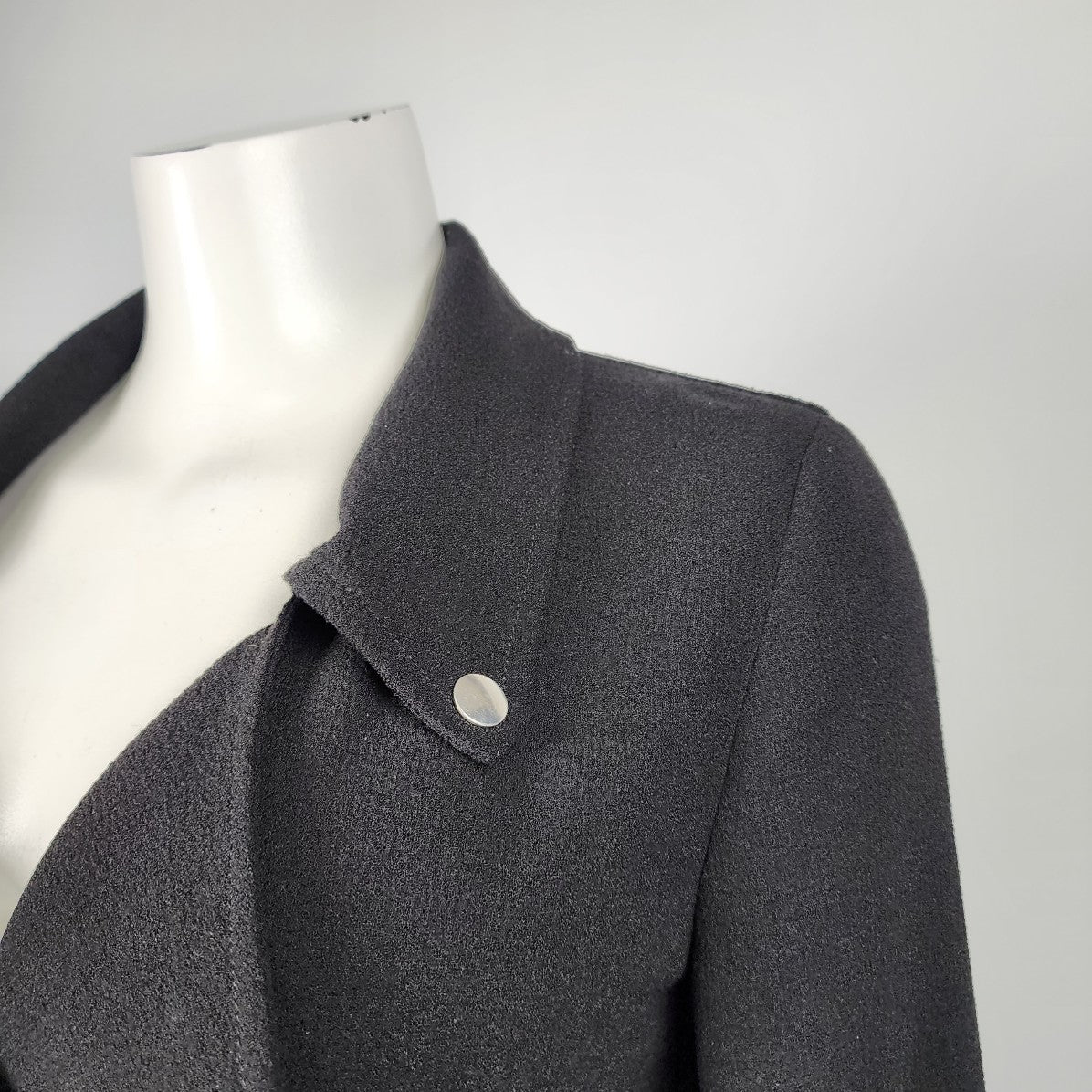 Wilfred Black Crepe Mayet Cross Button Jacket Blazer Size S